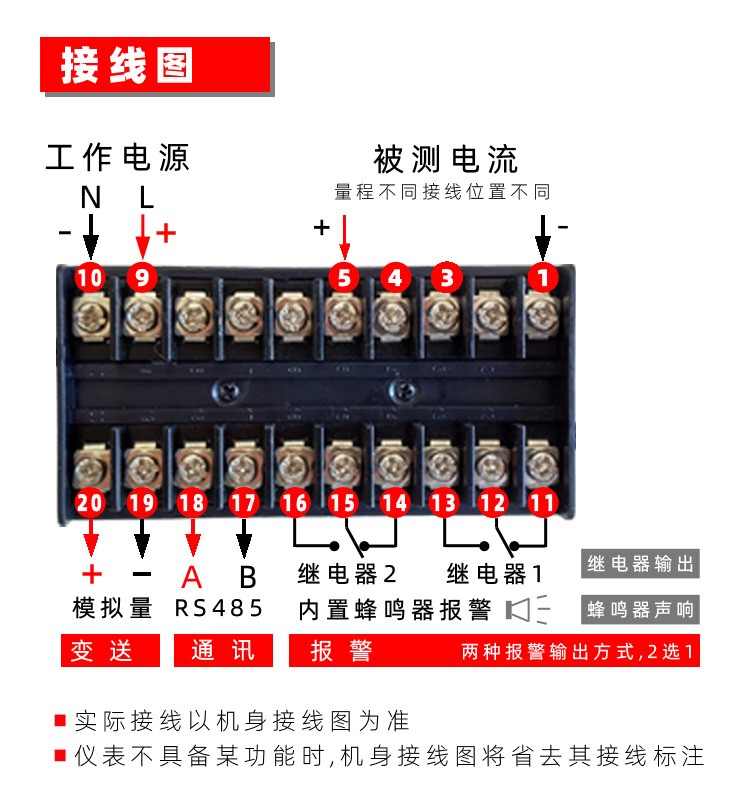 RS485通讯 智能电流表 数显电流表 数字电流表