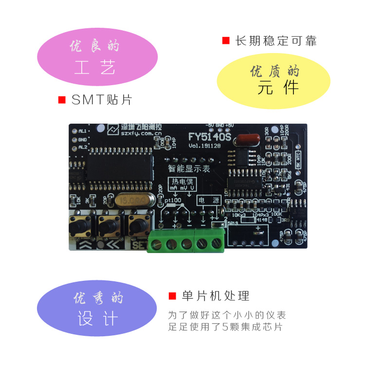 FY5140S智能显示表|温度显示表|数字温度表|数显温度表|测温仪|PT100温度表|K型热电偶温度表