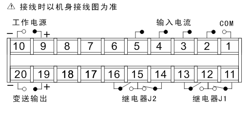 输入量程:详见选型表 测量精度:0.2%F.S(DC),0.5%F.S(AC) 采用速率:3次/秒 显示范围:-1999~9999,小数点可设置 显示方式:0.56"红色LED数码管 工作电源:AC/DC36~260V (高压供电版) AC/DC3~36V (低压供电版) 整机功耗:小于2W 继电器输出:2组,SPDT,AC220V/3A 蜂鸣报警:内置蜂鸣器发声报警 变送输出:4-20mA/0-20mA/1-5V/0-10V 变送精度:0.